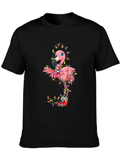 Festive Flamingo Christmas T-Shirt - Holiday Cheer!