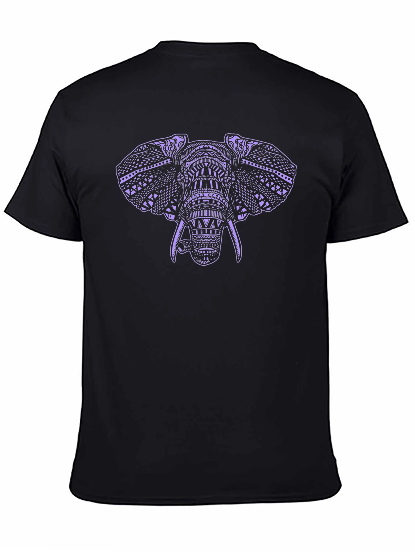 Elephant Graphic Print Black Tee
