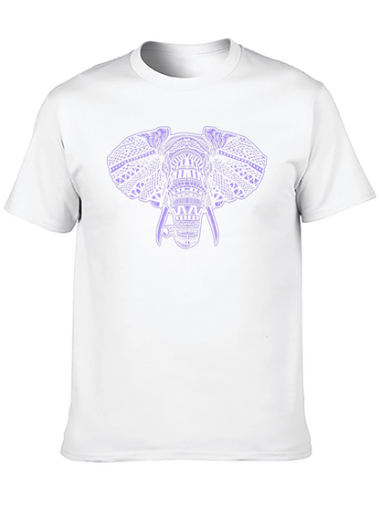 Elephant Graphic Print Black Tee