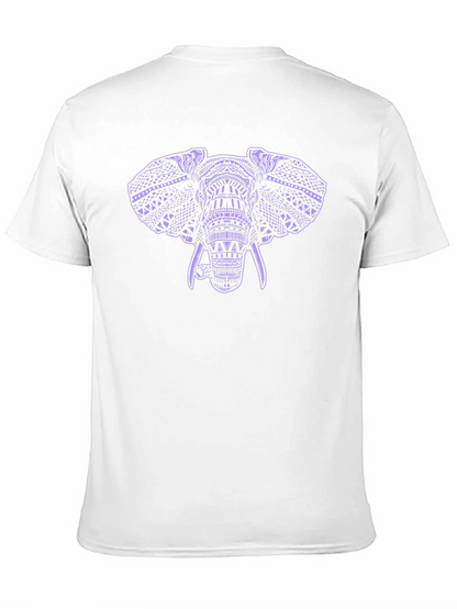 Elephant Graphic Print Black Tee