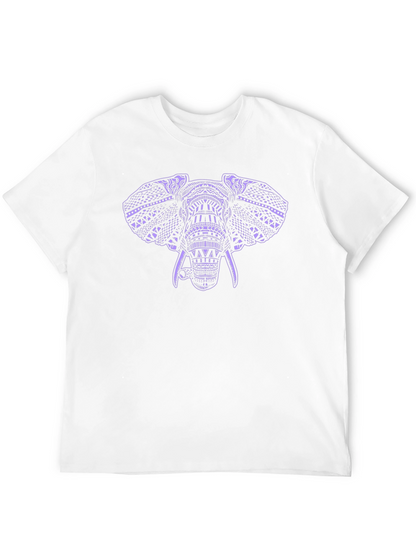 Elephant Graphic Print Black Tee