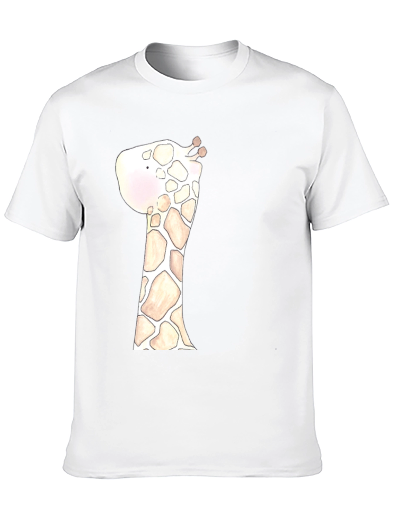 Giraffe Graphic Tee - Black Cotton Casual Shirt