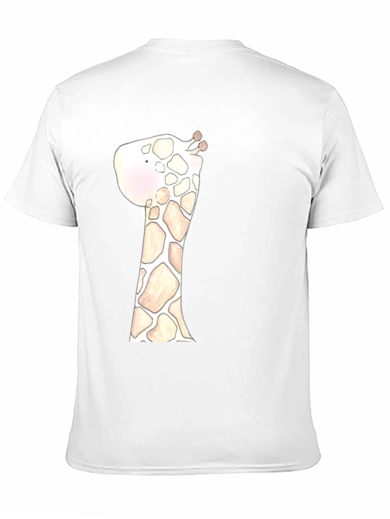 Giraffe Graphic Tee - Black Cotton Casual Shirt