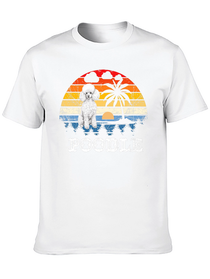Retro Poodle Sunset Graphic Tee