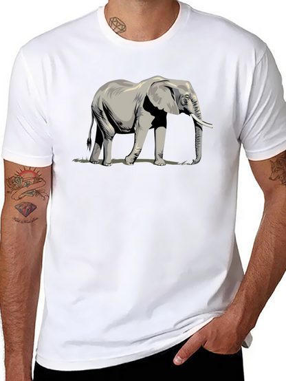 Elephant Graphic Tee - Black Casual T-Shirt