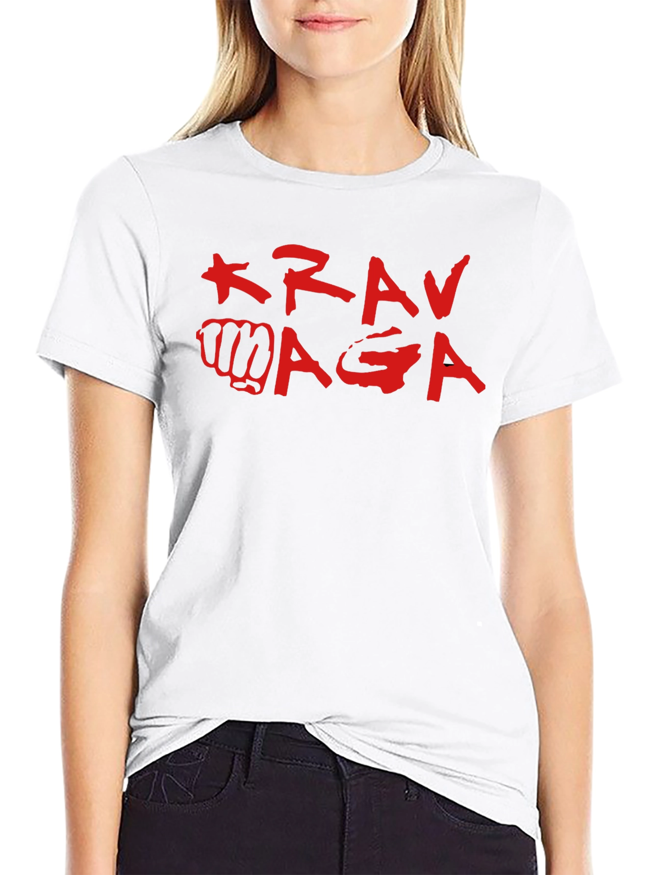 Krav Maga Black T-Shirt Martial Arts Self Defense