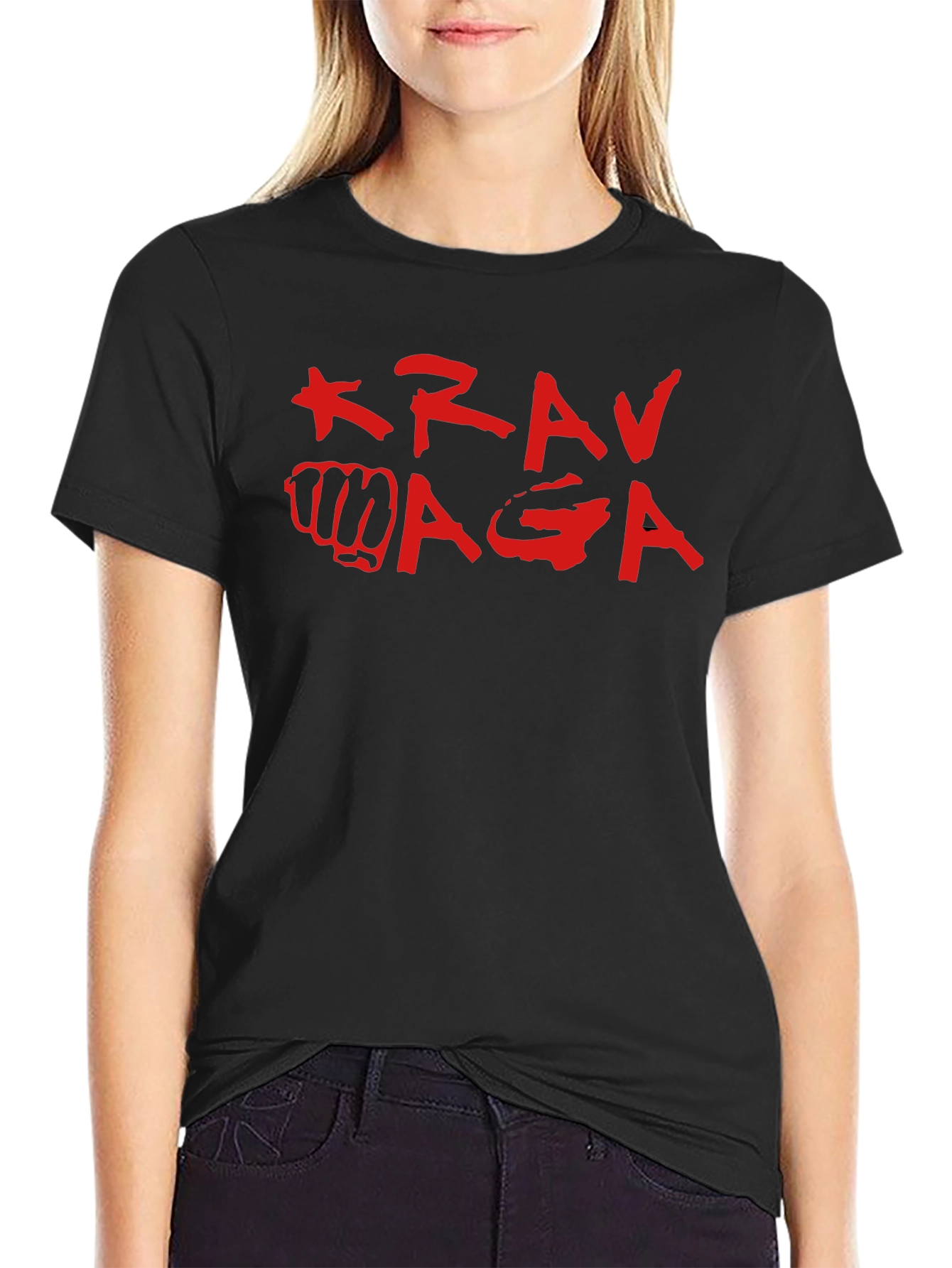 Krav Maga Black T-Shirt Martial Arts Self Defense