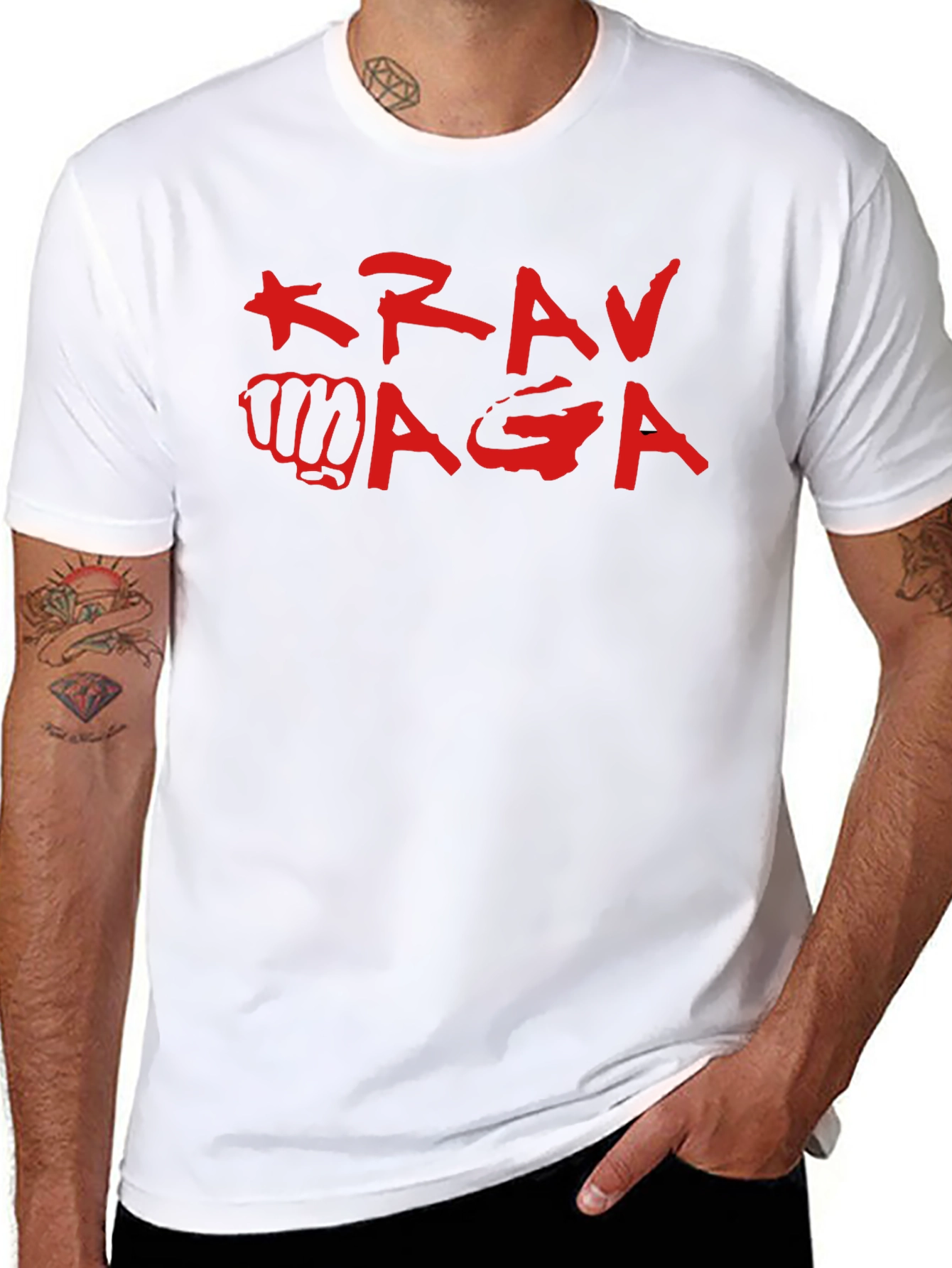 Krav Maga Black T-Shirt Martial Arts Self Defense