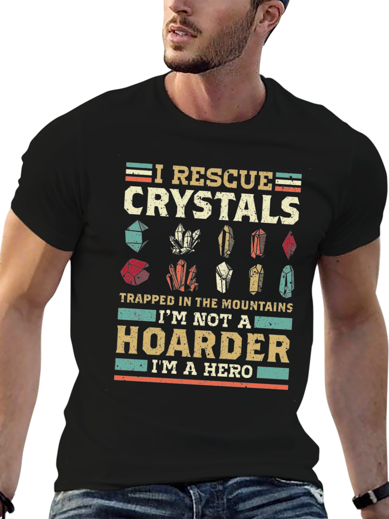 I Rescue Crystals T-Shirt - Hoarder Hero Tee