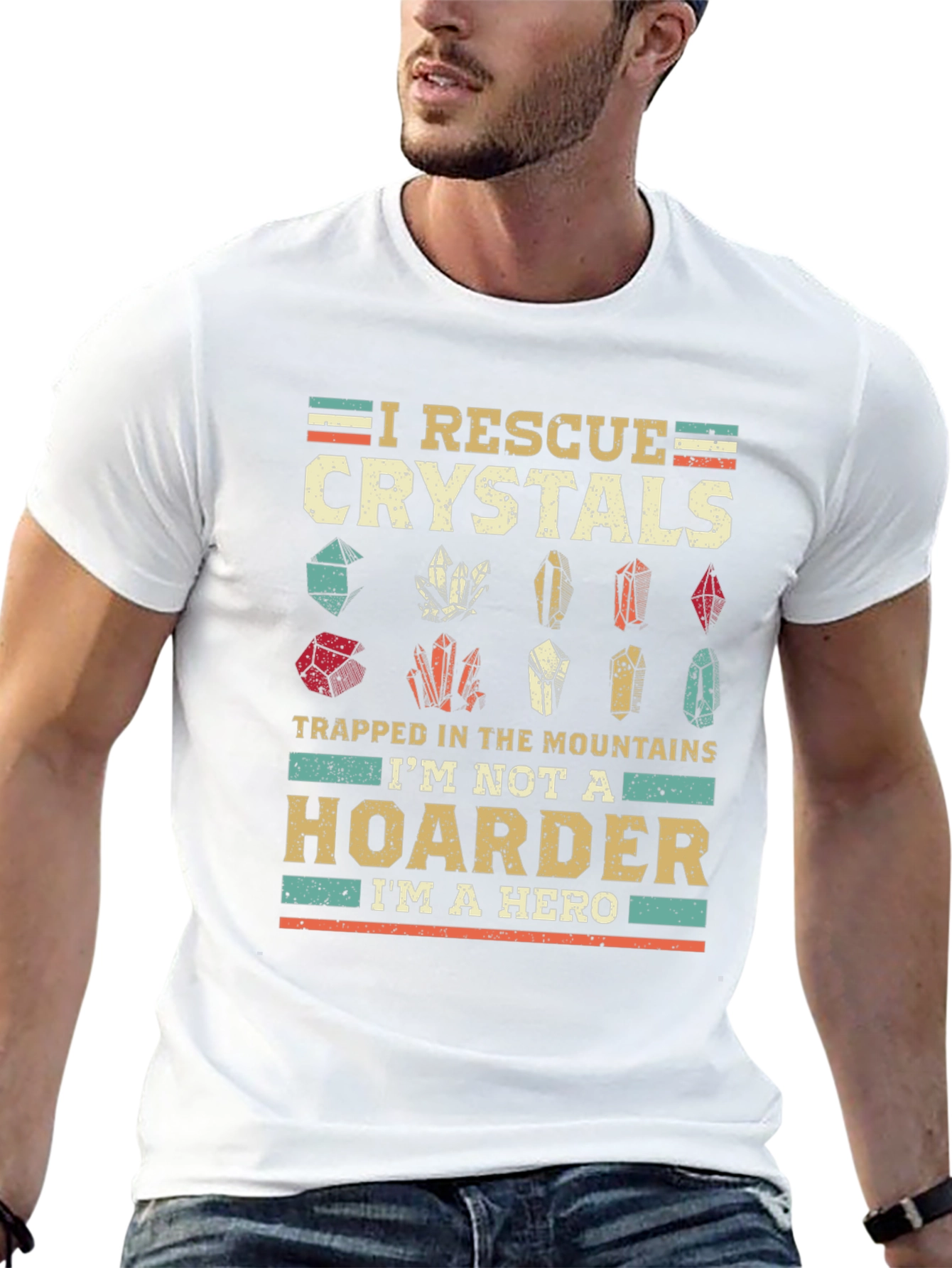 I Rescue Crystals T-Shirt - Hoarder Hero Tee