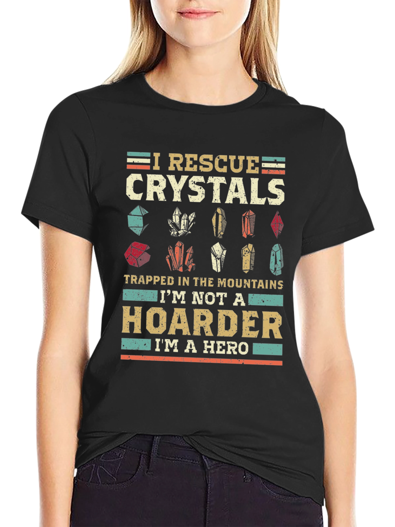 I Rescue Crystals T-Shirt - Hoarder Hero Tee