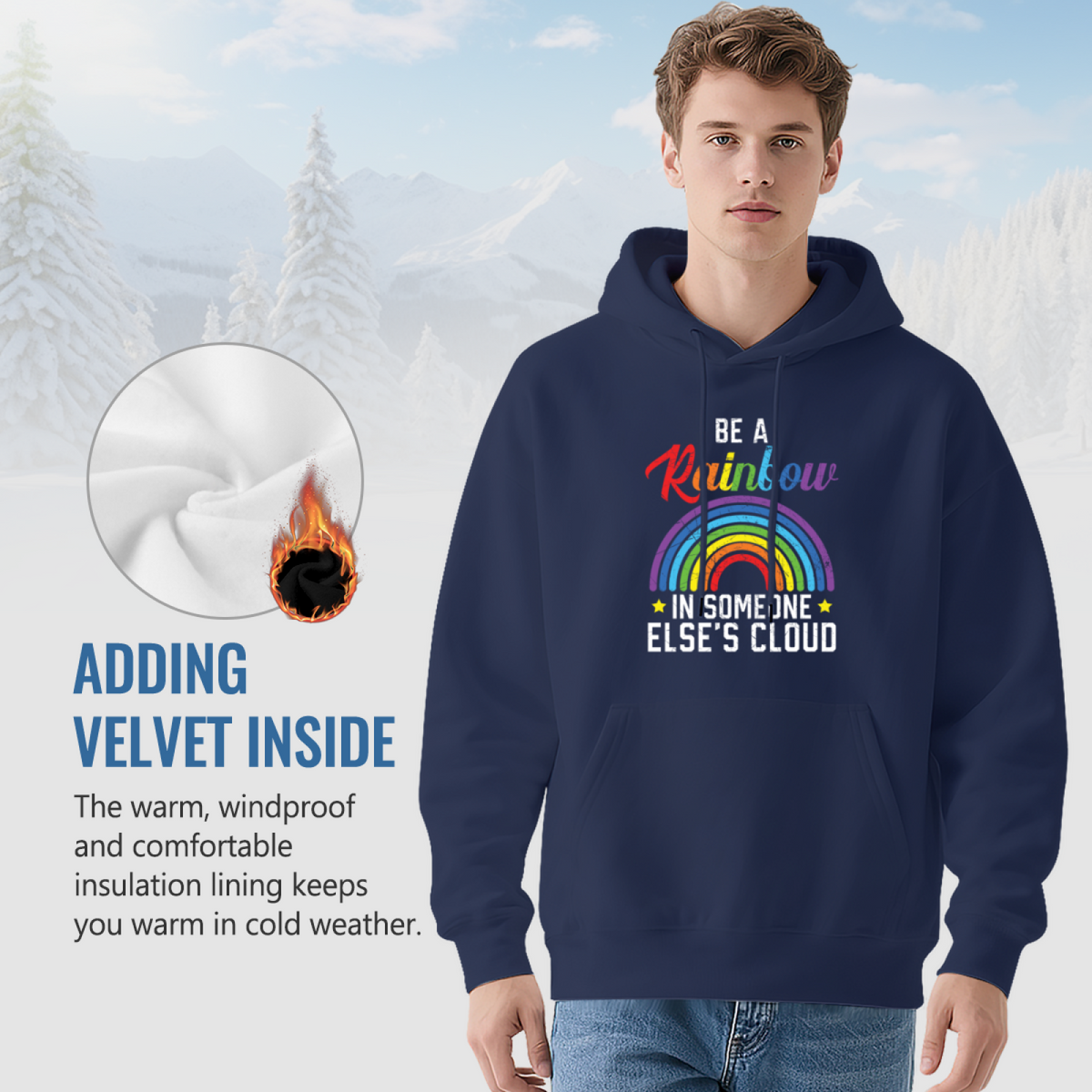 Be A Rainbow Inspirational Hoodie
