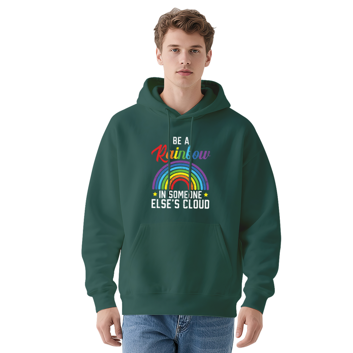 Be A Rainbow Inspirational Hoodie