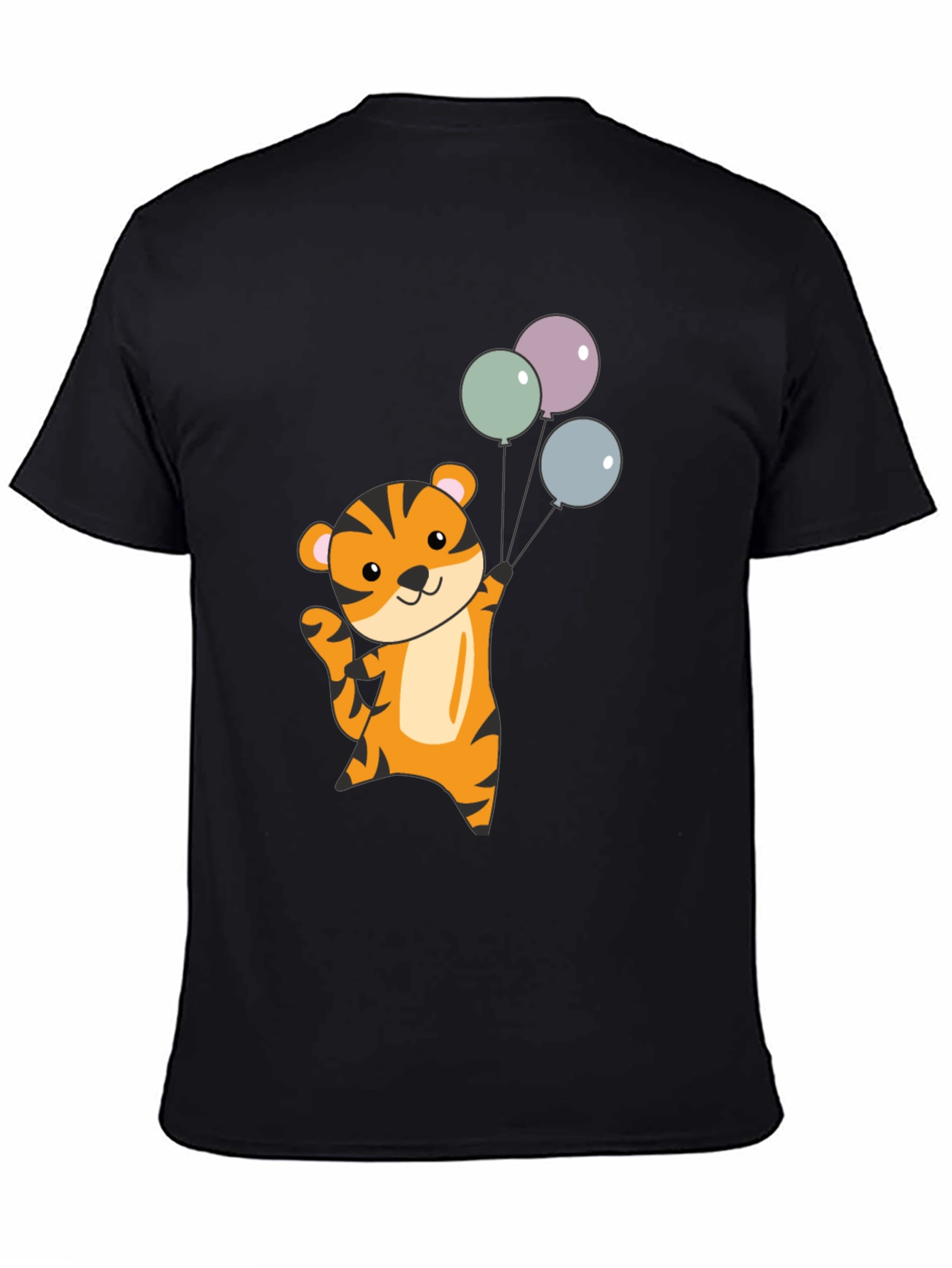 Cute Tiger with Balloons Graphic T-Shirt