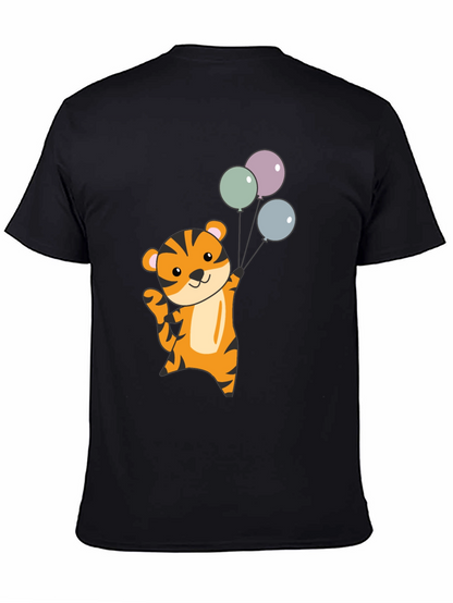 Cute Tiger with Balloons Graphic T-Shirt