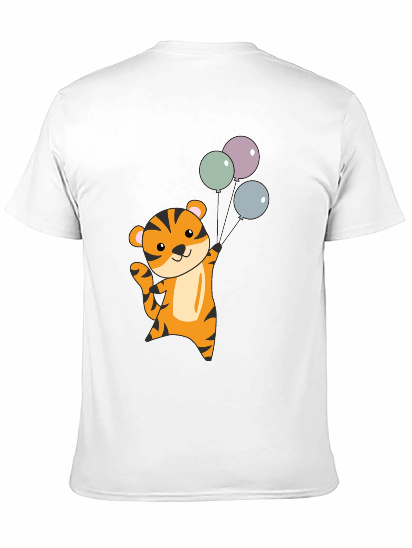 Cute Tiger with Balloons Graphic T-Shirt