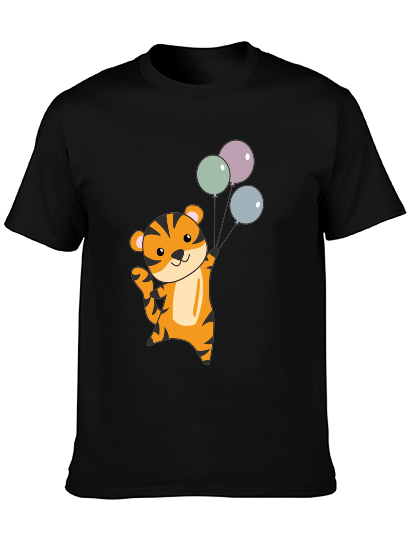 Cute Tiger with Balloons Graphic T-Shirt