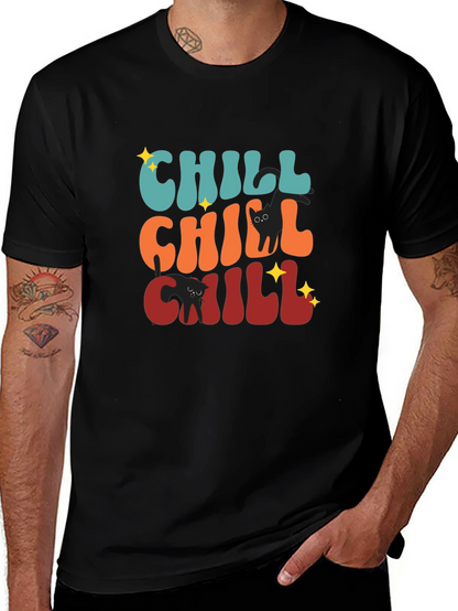 Chill Cat T-Shirt: Retro Style Soft Cotton Tee