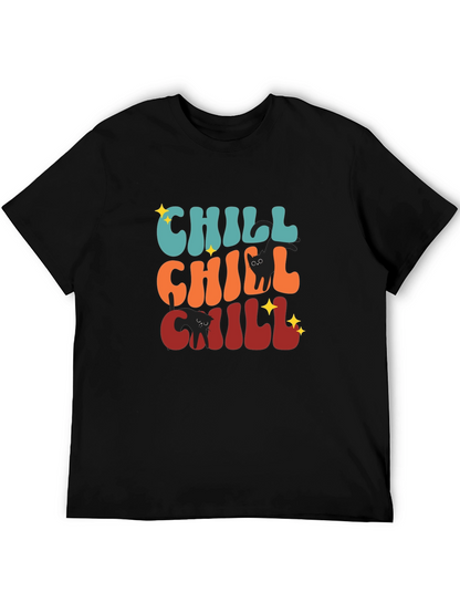 Chill Cat T-Shirt: Retro Style Soft Cotton Tee