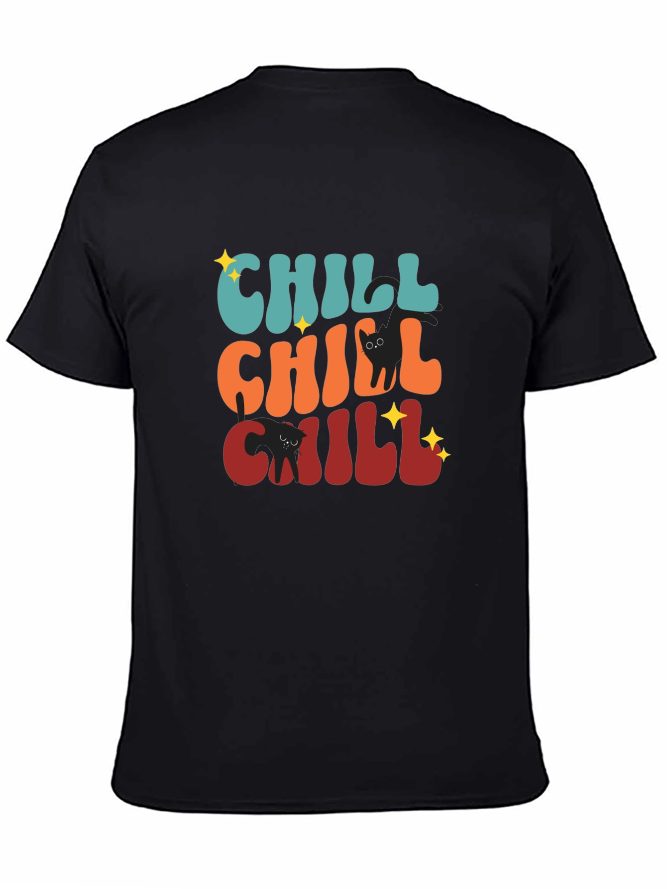Chill Cat T-Shirt: Retro Style Soft Cotton Tee
