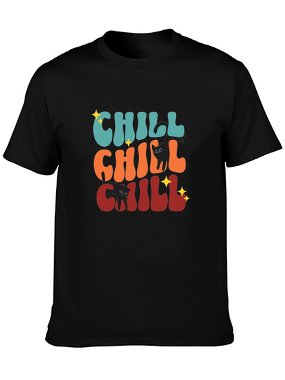Chill Cat T-Shirt: Retro Style Soft Cotton Tee