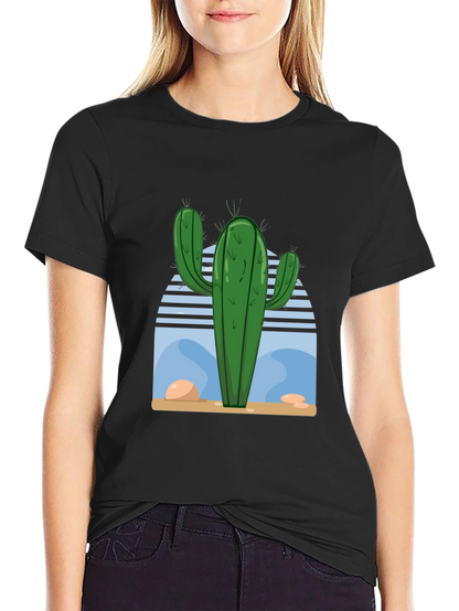 Cactus Desert Scene Graphic Tee - Soft Cotton Blend