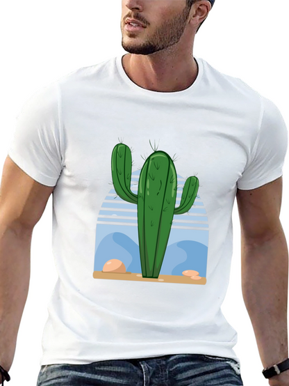 Cactus Desert Scene Graphic Tee - Soft Cotton Blend