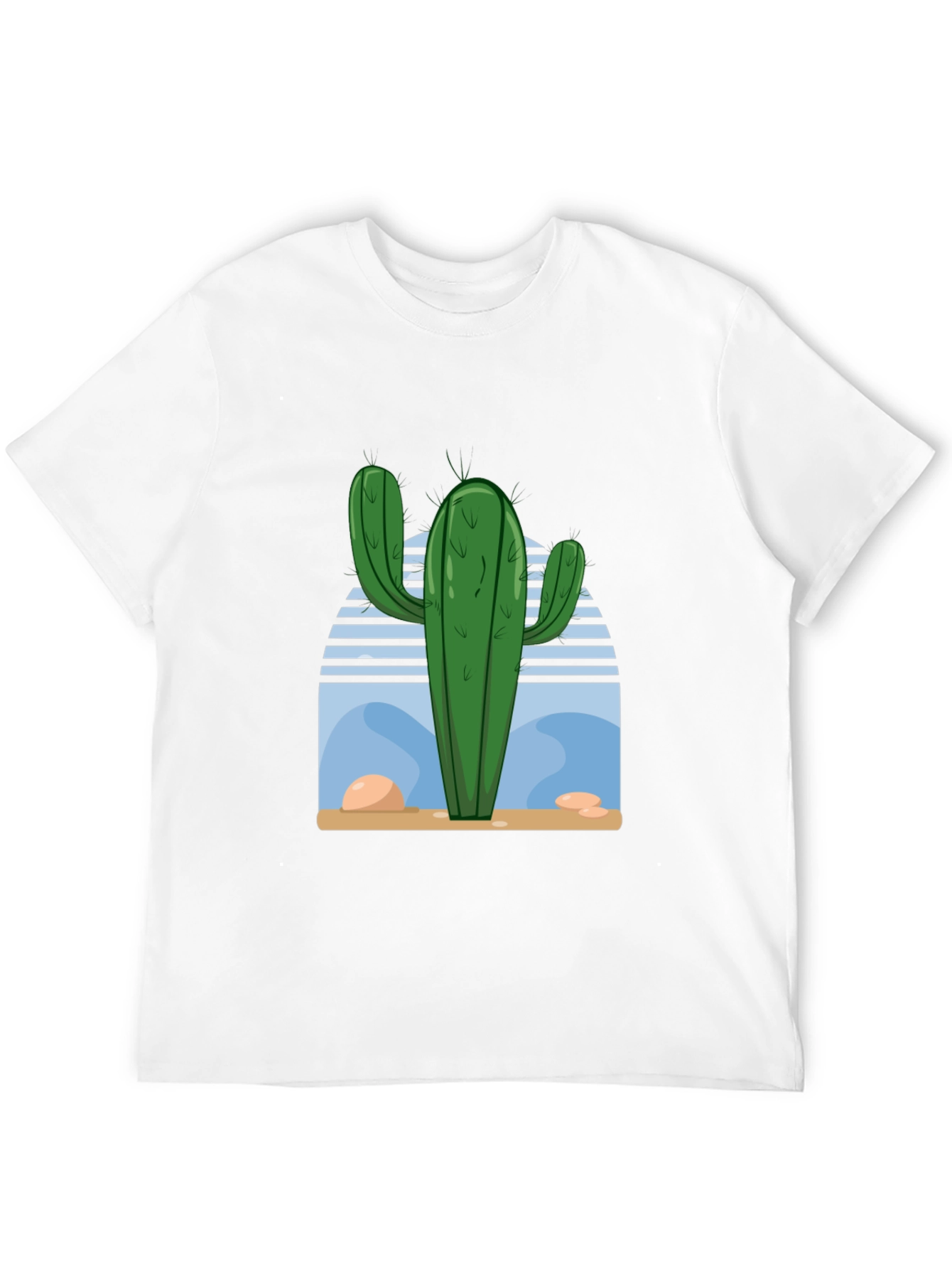 Cactus Desert Scene Graphic Tee - Soft Cotton Blend