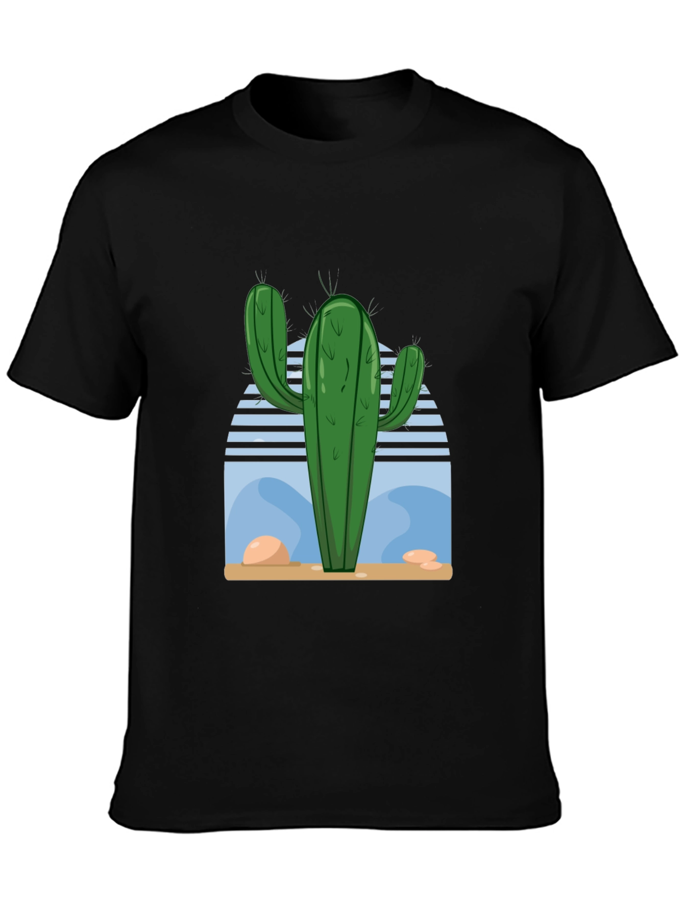 Cactus Desert Scene Graphic Tee - Soft Cotton Blend