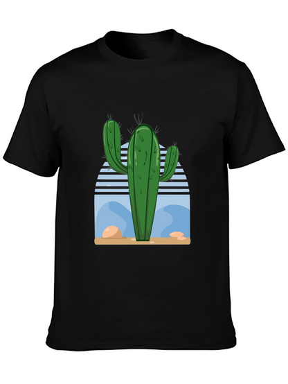 Cactus Desert Scene Graphic Tee - Soft Cotton Blend