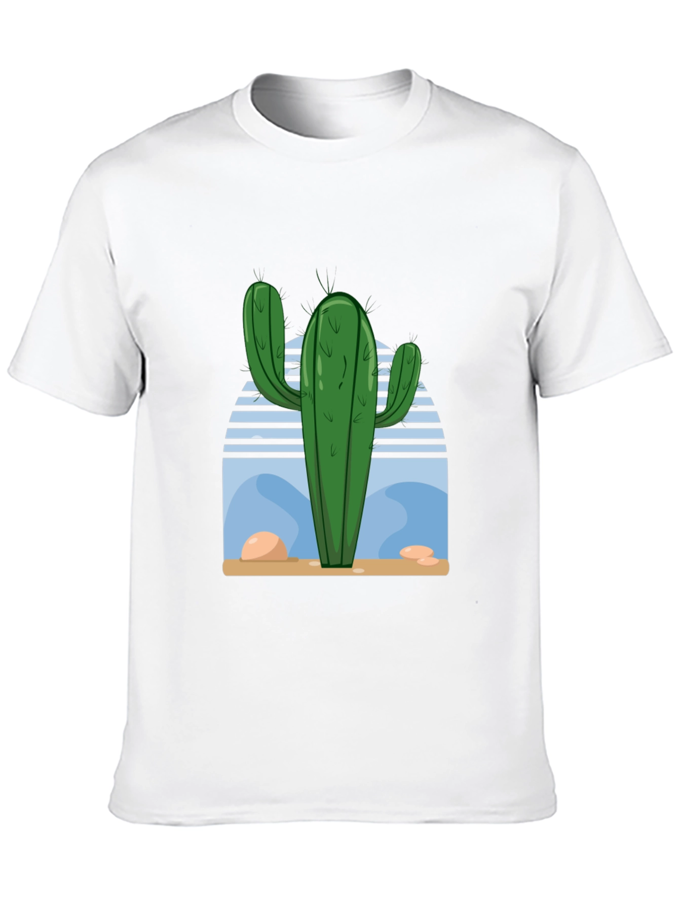Cactus Desert Scene Graphic Tee - Soft Cotton Blend