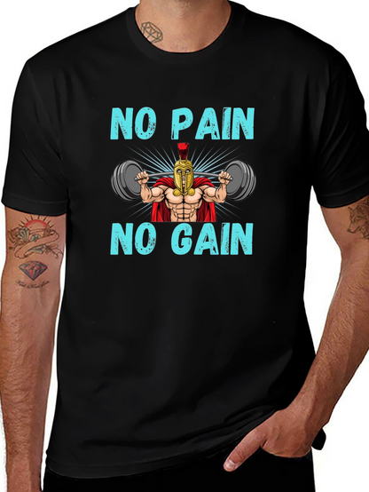 No Pain No Gain Spartan Gym T-Shirt