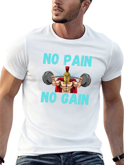 No Pain No Gain Spartan Gym T-Shirt