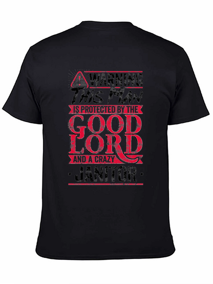 Warning Crazy Janitor T-Shirt