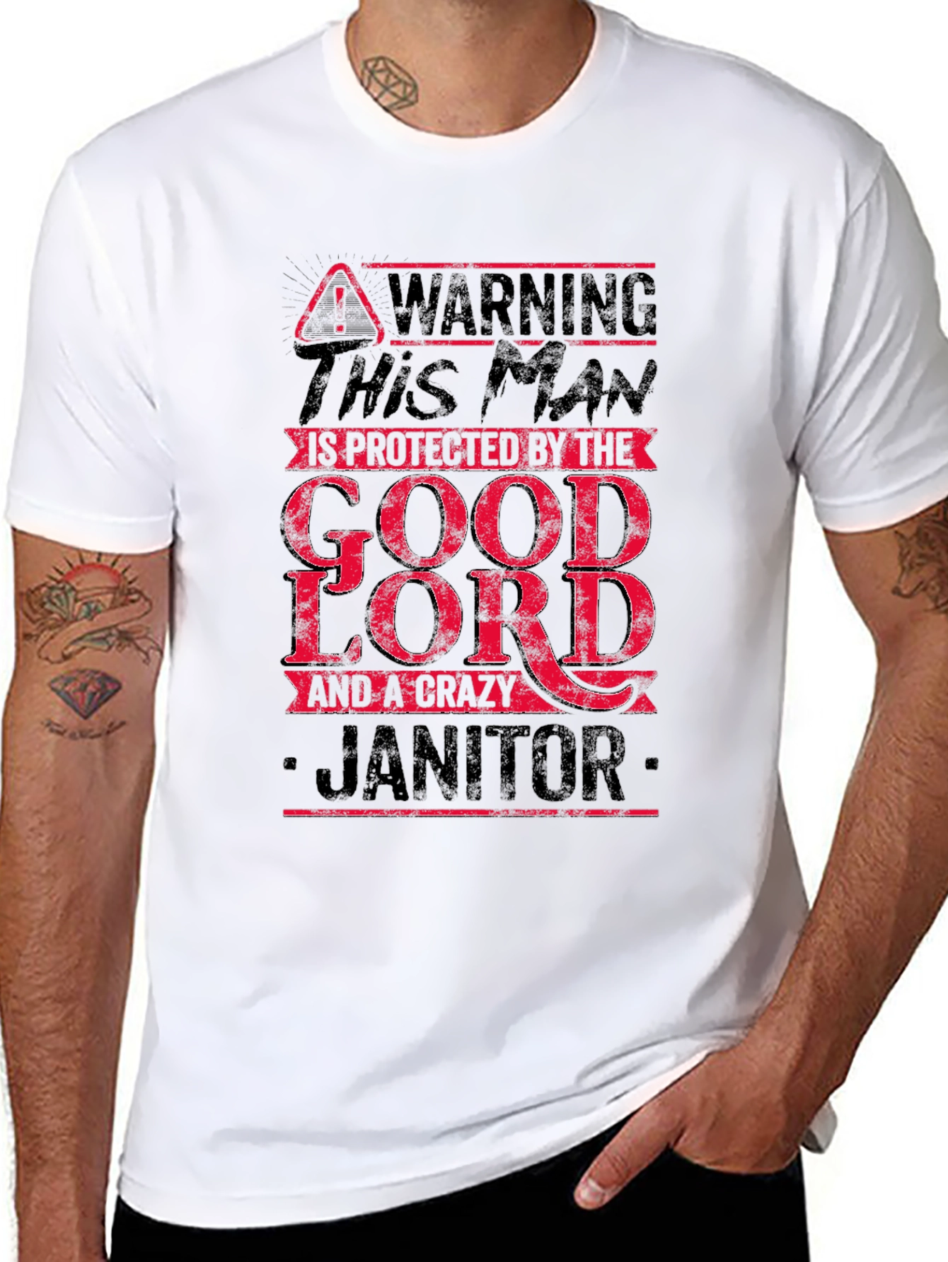 Warning Crazy Janitor T-Shirt