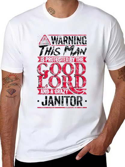 Warning Crazy Janitor T-Shirt