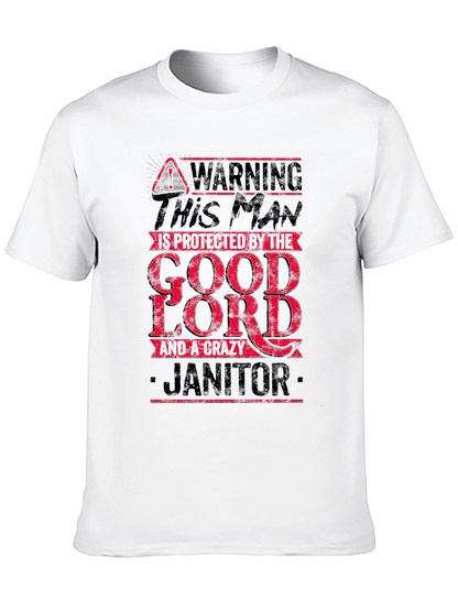 Warning Crazy Janitor T-Shirt