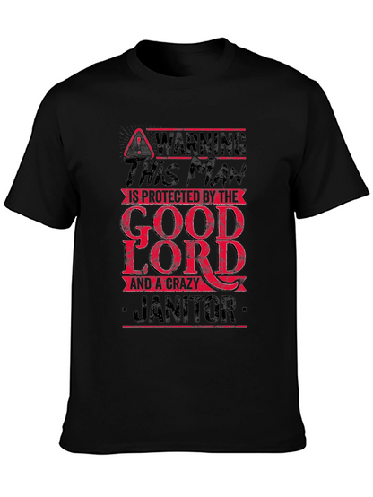 Warning Crazy Janitor T-Shirt