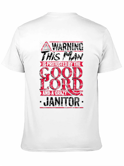 Warning Crazy Janitor T-Shirt