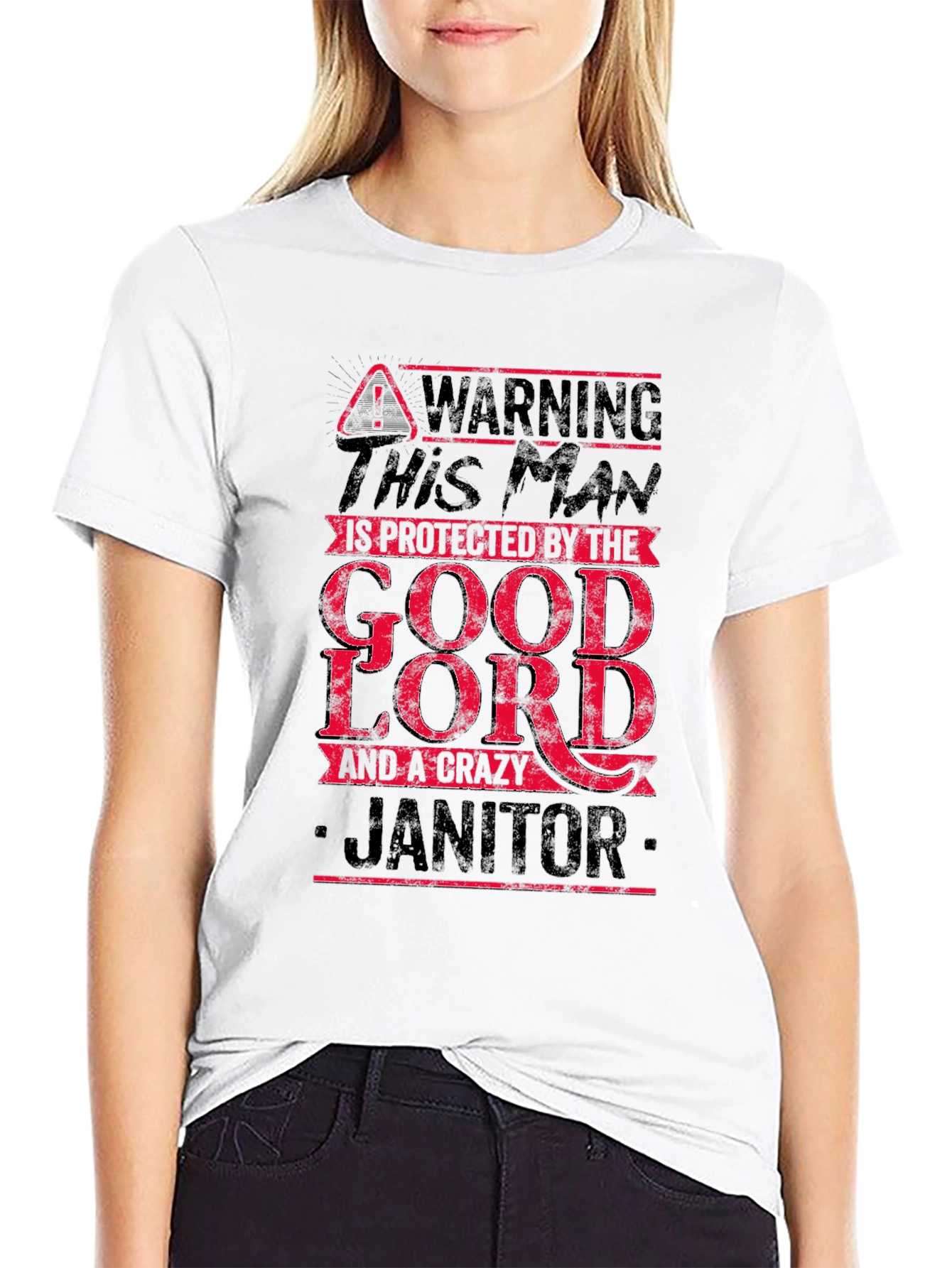 Warning Crazy Janitor T-Shirt