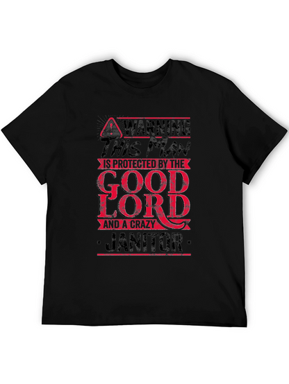 Warning Crazy Janitor T-Shirt