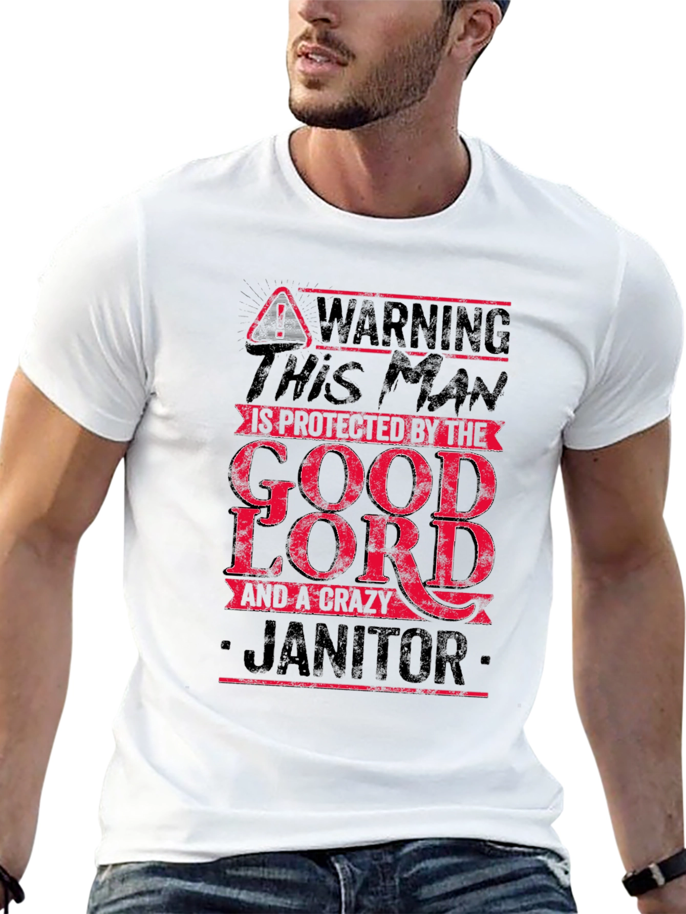 Warning Crazy Janitor T-Shirt