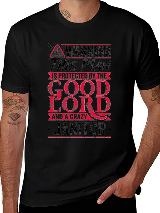 Warning Crazy Janitor T-Shirt
