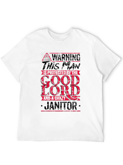 Warning Crazy Janitor T-Shirt