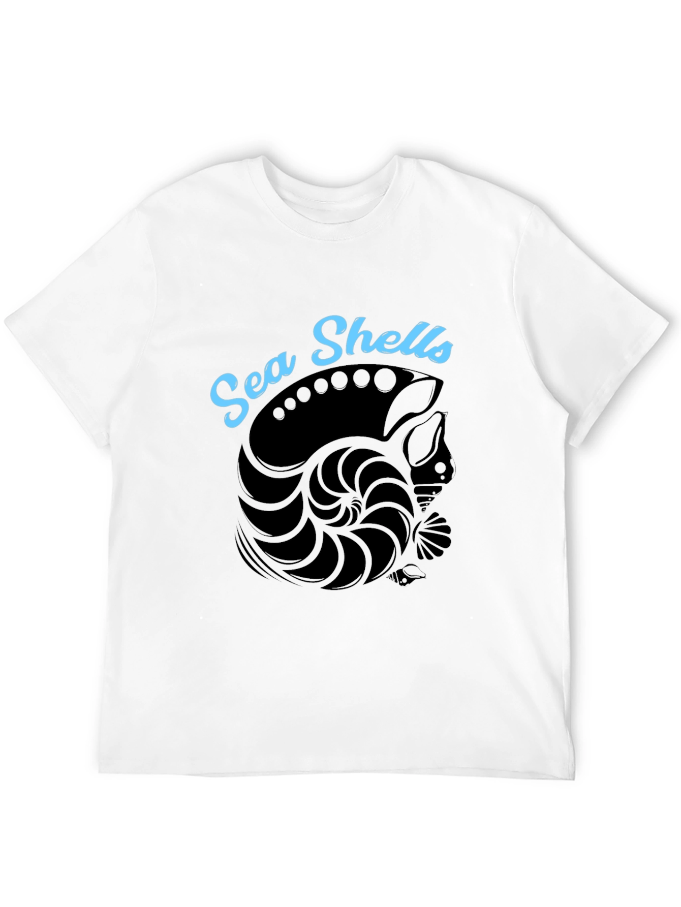 Sea Shells Graphic T-Shirt - Black
