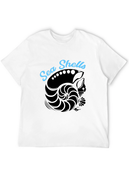 Sea Shells Graphic T-Shirt - Black