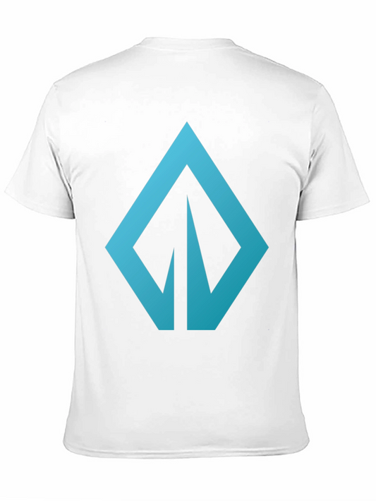 Modern Blue Logo Graphic Tee - Casual Style