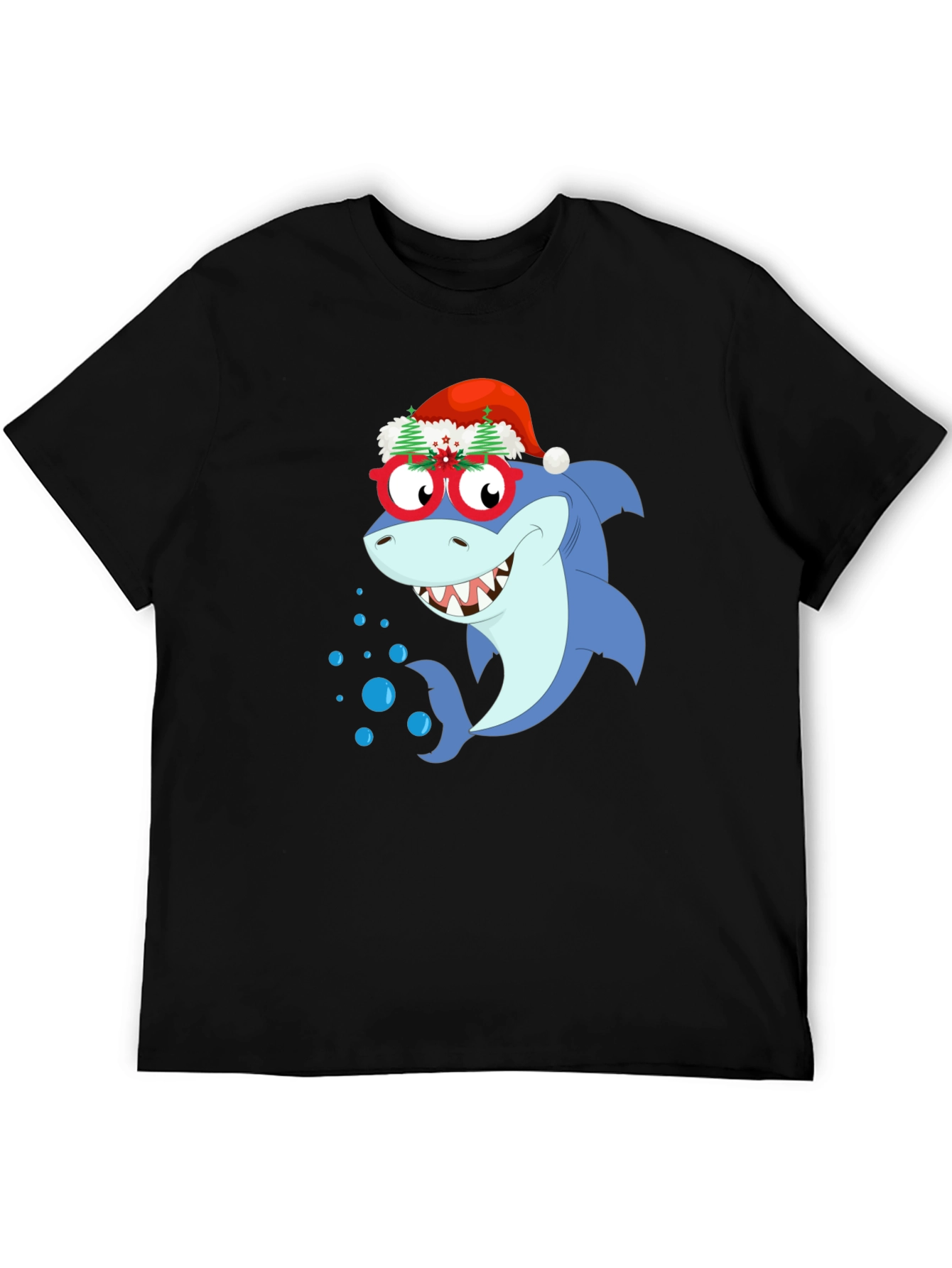 Christmas Shark Graphic T-Shirt