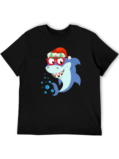 Christmas Shark Graphic T-Shirt