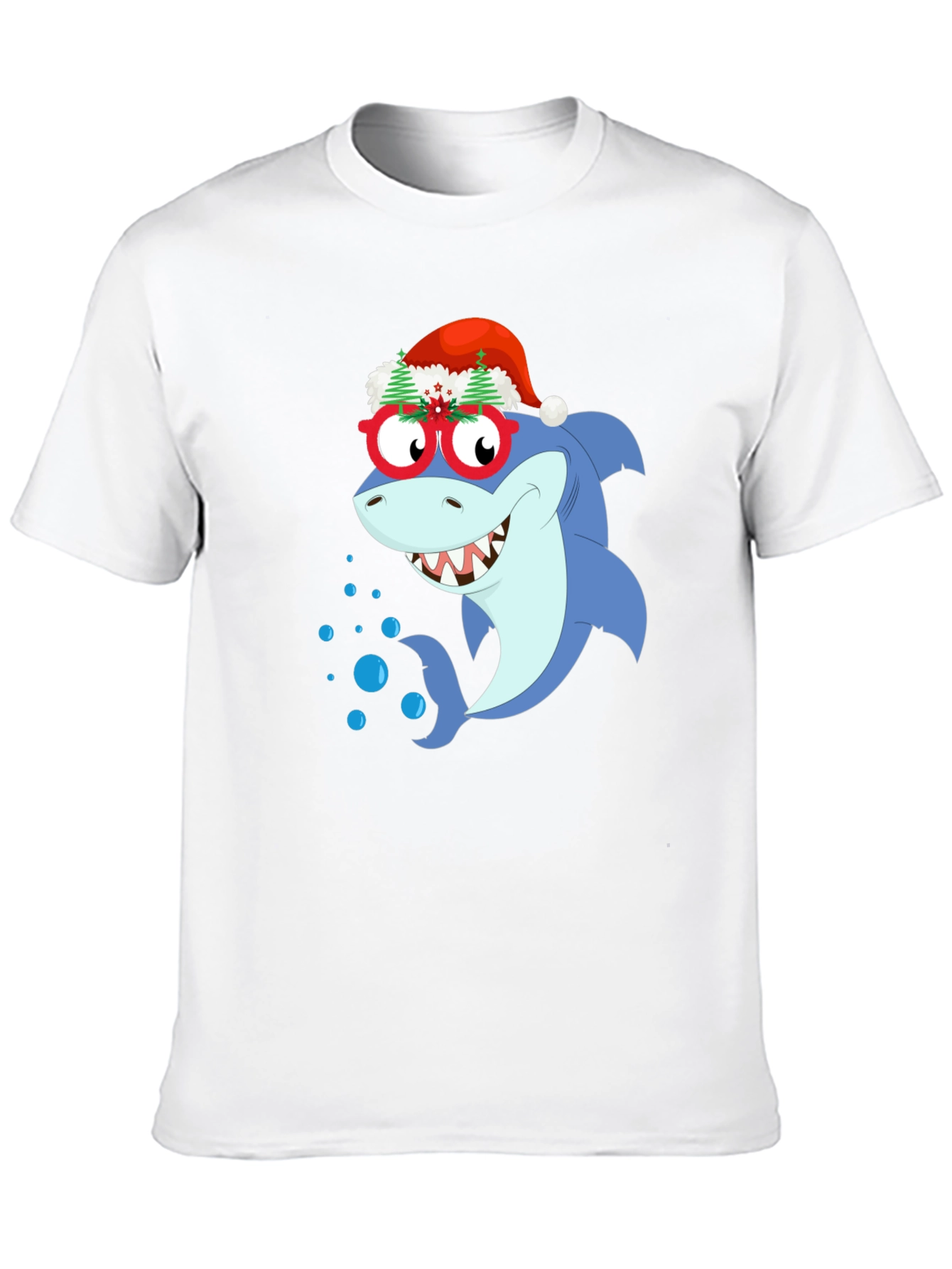 Christmas Shark Graphic T-Shirt